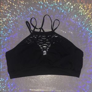 Bralette with criss cross back and cut out front